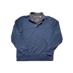 ORVIS Signature 1/4 zip Blue Pullover Sweatshirt size Men's Large